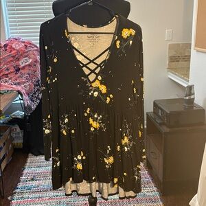 Torrid Ditsy Print Baby Doll Blouse